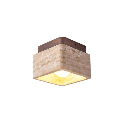 CaveStone | Elegant Rustic Natural Stone Ceiling Light Fixture 1