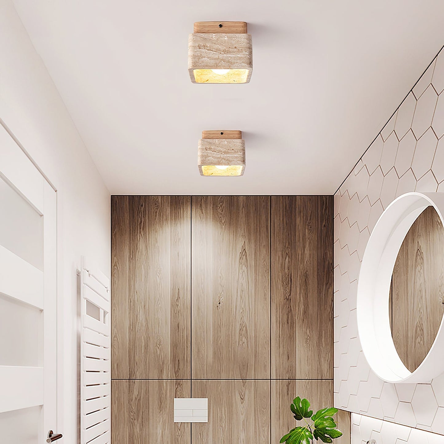 CaveStone | Elegant Rustic Natural Stone Ceiling Light Fixture 3