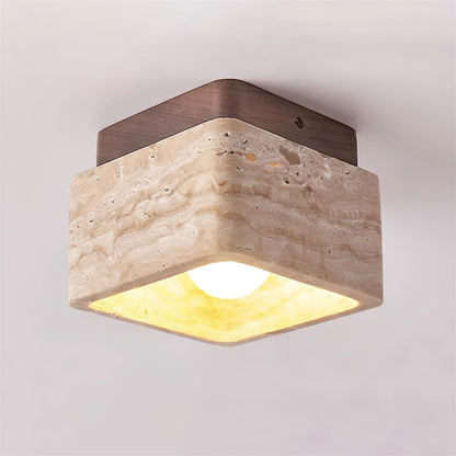 CaveStone | Elegant Rustic Natural Stone Ceiling Light Fixture 7