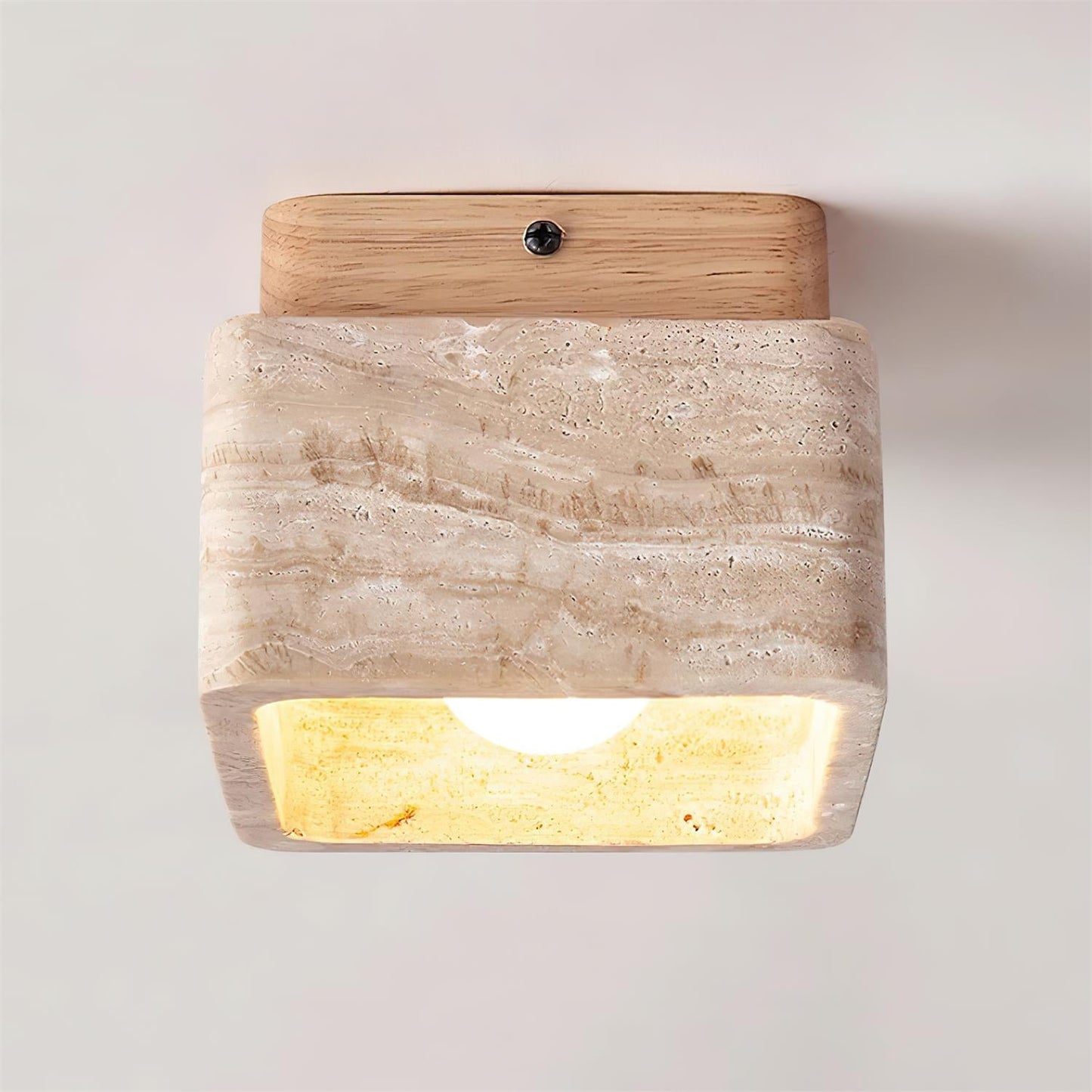 CaveStone | Elegant Rustic Natural Stone Ceiling Light Fixture 8
