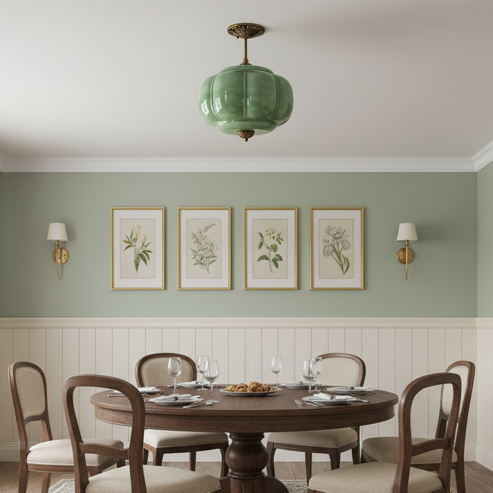 CelestiaGlass | Vintage Elegant Pumpkin-Shaped Flush Mount Ceiling Light 5