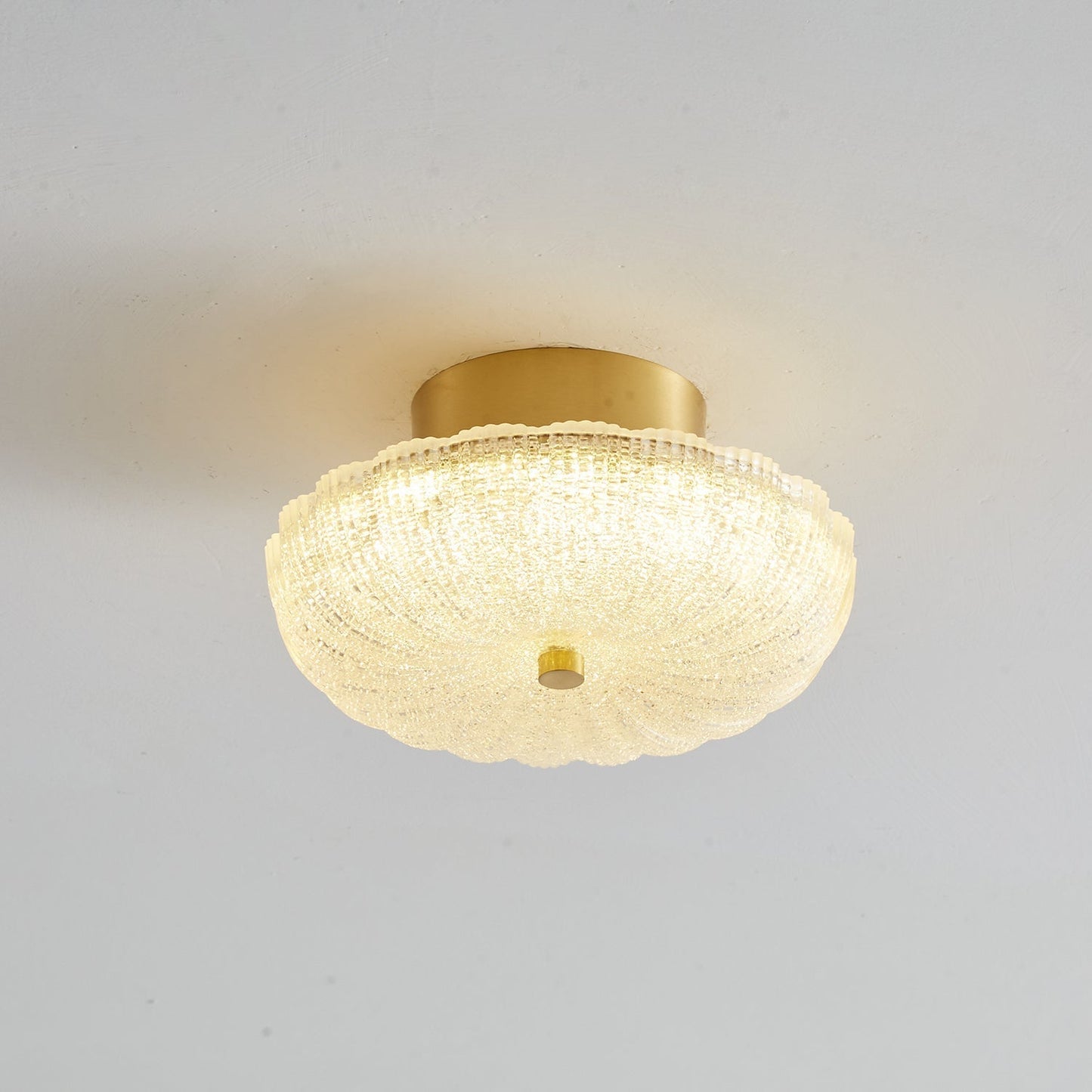 Classic Luxury Brass Ceiling Light with Crystal Shade - Lusomart