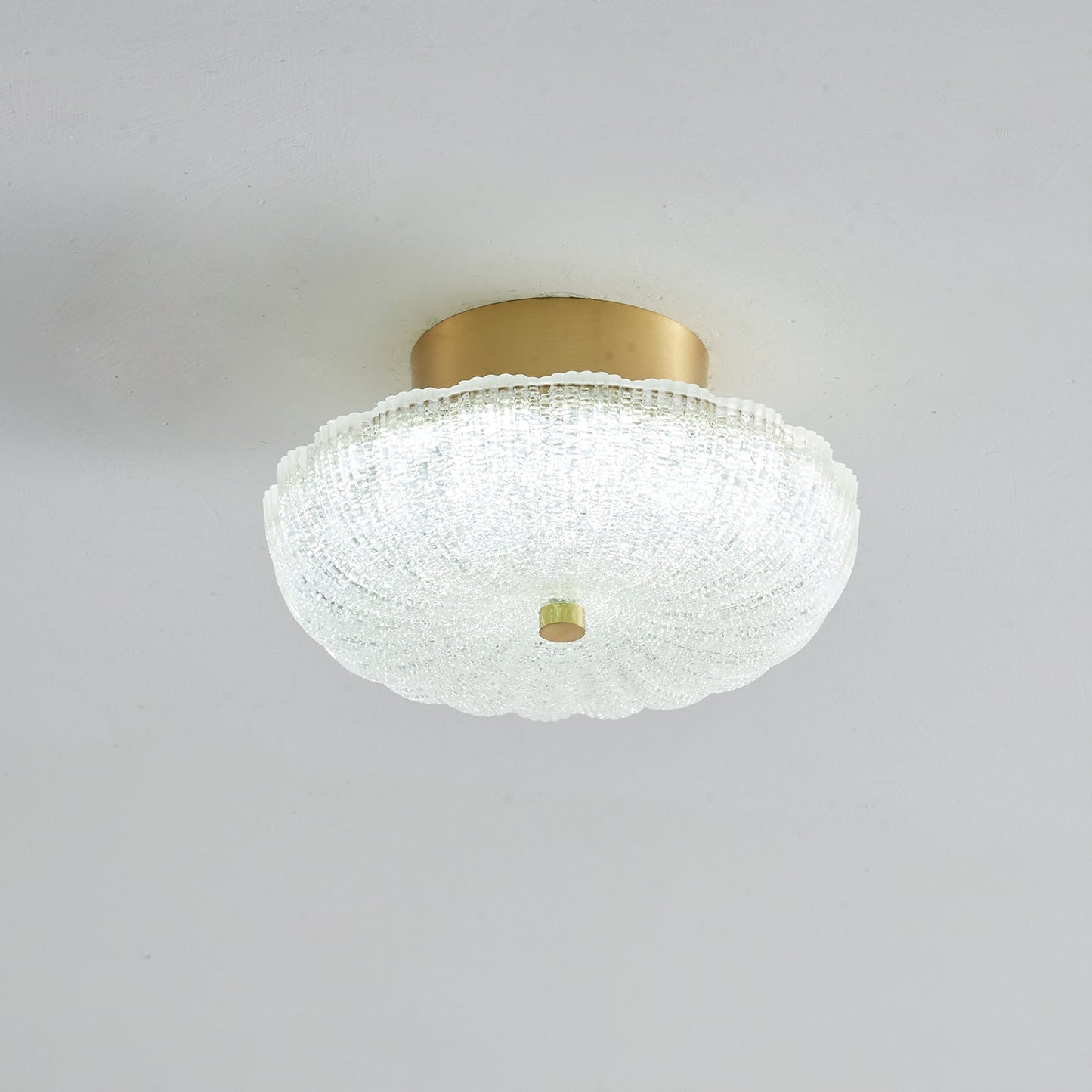 CelestiaGlow | Elegant Vintage Brass Ceiling Lamp with Crystal Diffuser 8
