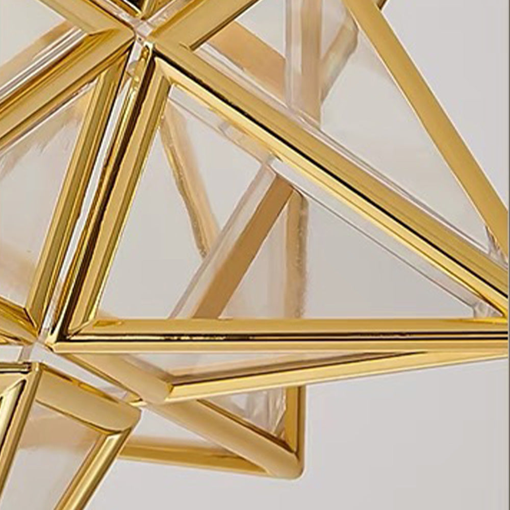 CelestiaGlow | Stylish Gold Star Shaped Flush Mount Ceiling Light Fixture 4
