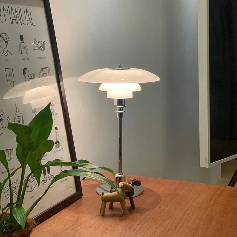 Elegant Clear Glass Desk Lamp