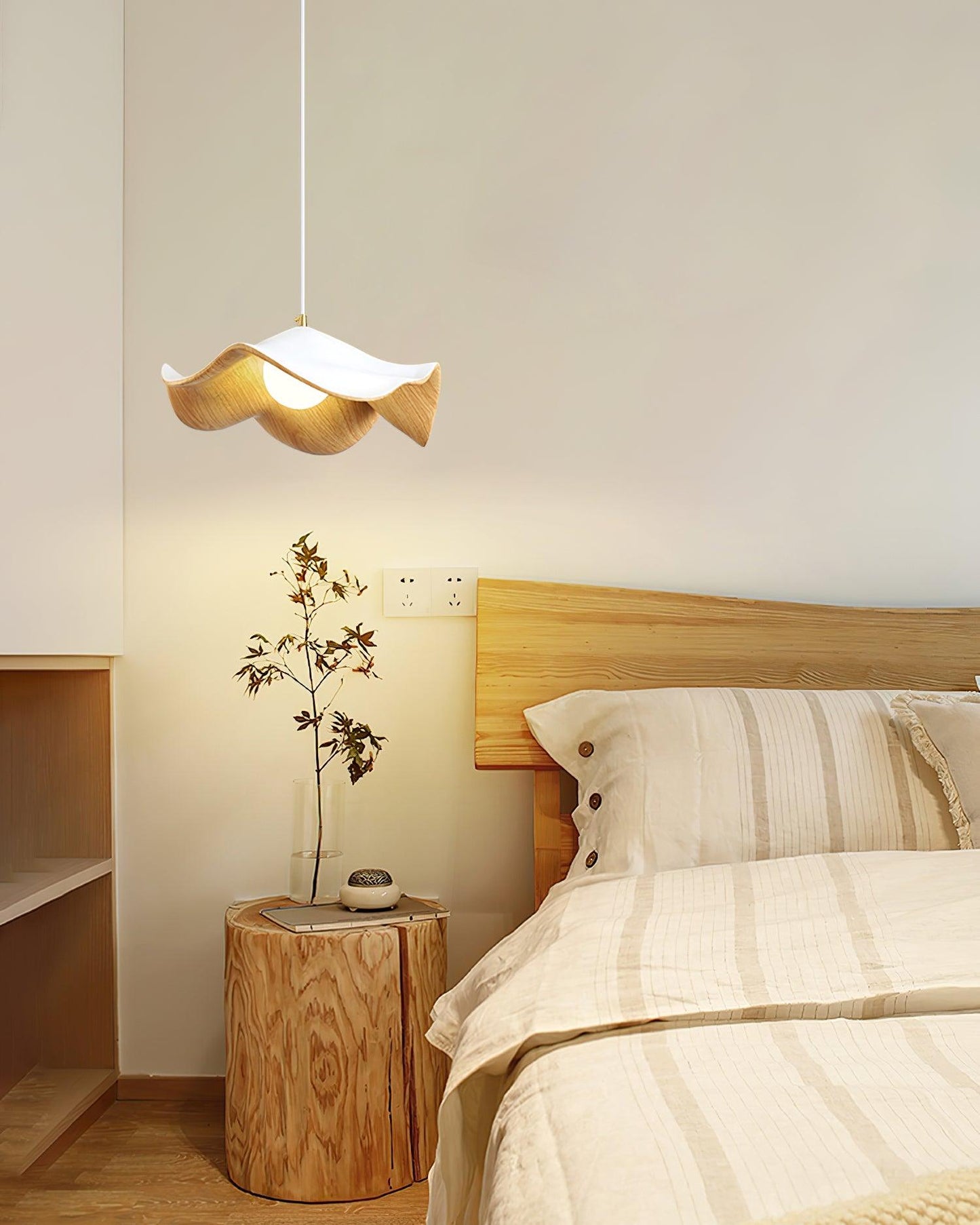 Minimalist Wave Resin Hanging Lamp