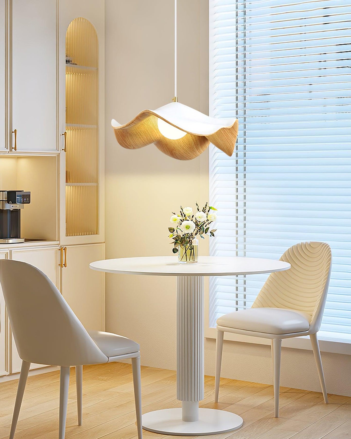 Minimalist Wave Resin Hanging Lamp