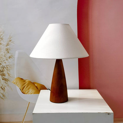 Rustic Wood Nightstand Table Lamp