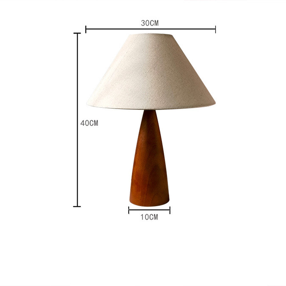 Rustic Wood Nightstand Table Lamp