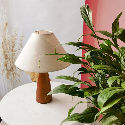 Rustic Wood Nightstand Table Lamp