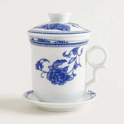 Insulated Ceramic Coffee Mug with Lid - Lusomart