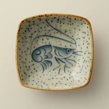Ocean Blue Ceramic Dip Plate - Lusomart