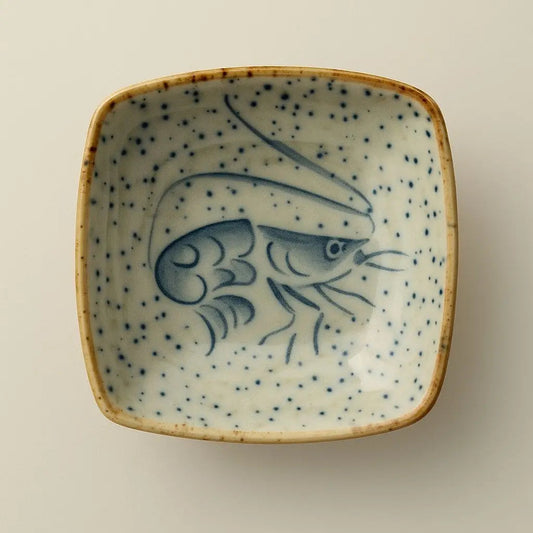 Ocean Blue Ceramic Dip Plate - Lusomart