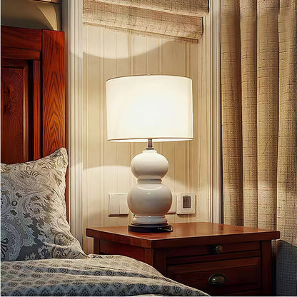 Unique LED Desk Lamp with Natural Ceramic Shade - Lusomart