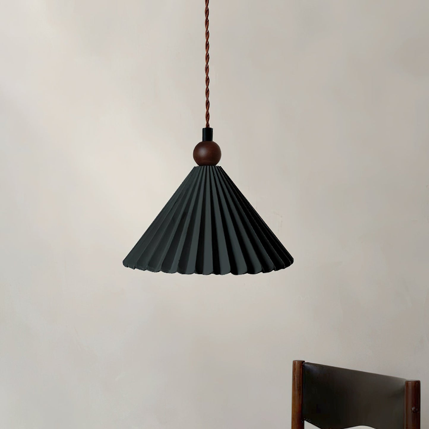 Ceramica | Elegant Dimmable Black Pendant Light for Kitchen or Living Room 6