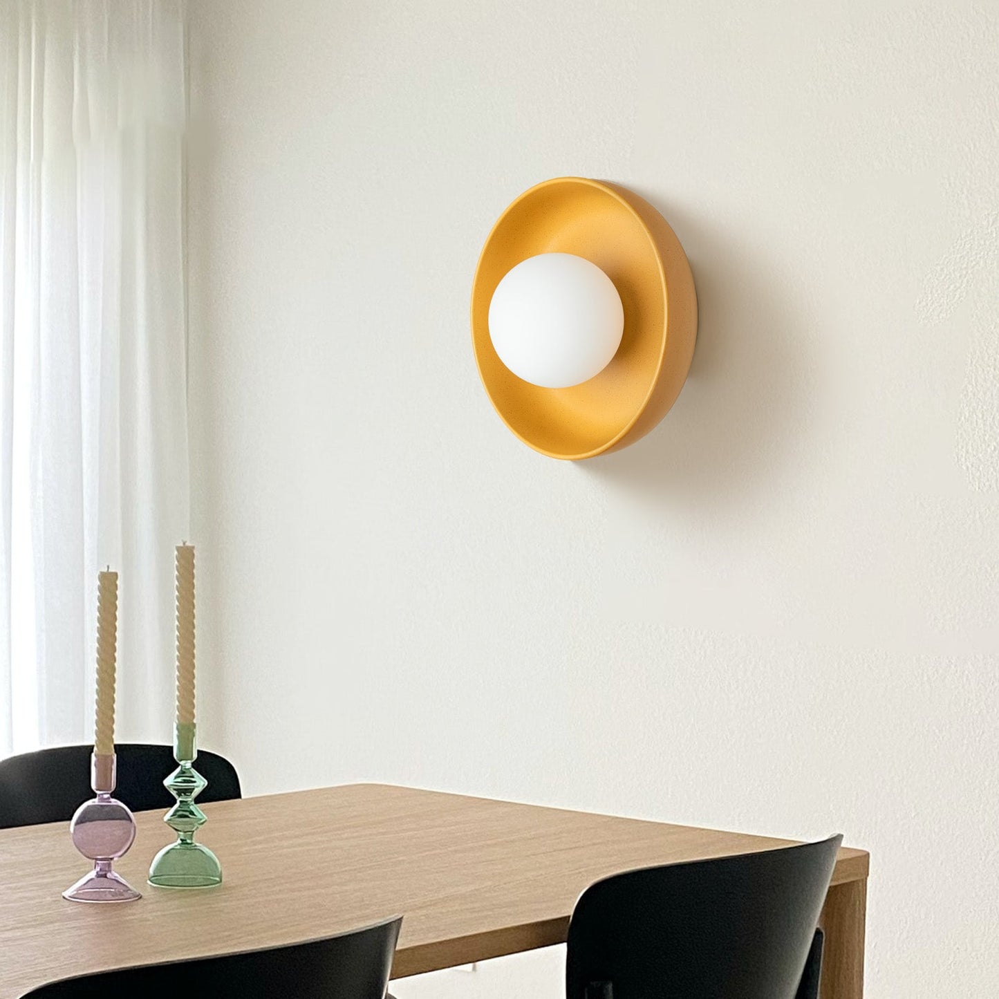 Ceramica | Stylish Warm Tone Modern Wall Sconce Lighting for Cozy Ambiance 4