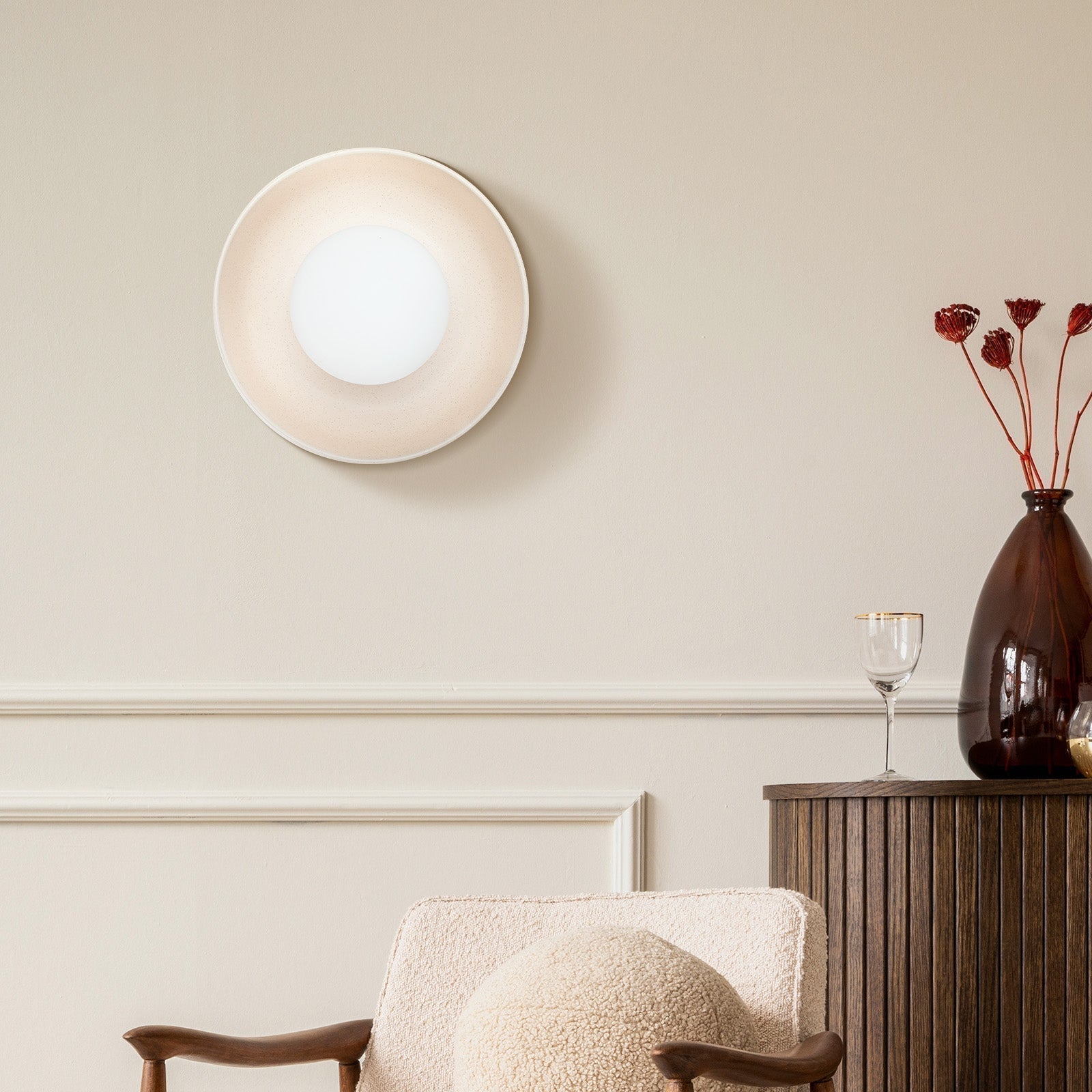 Ceramica | Stylish Warm Tone Modern Wall Sconce Lighting for Cozy Ambiance 6
