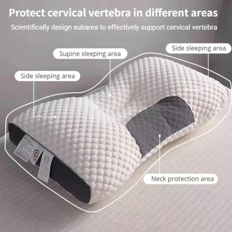 Comfort Neck Pillow with Massage and Ergonomic Support