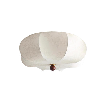 Cervula | Elegant Japandi Fabric Flush Mount Ceiling Light Fixture 1
