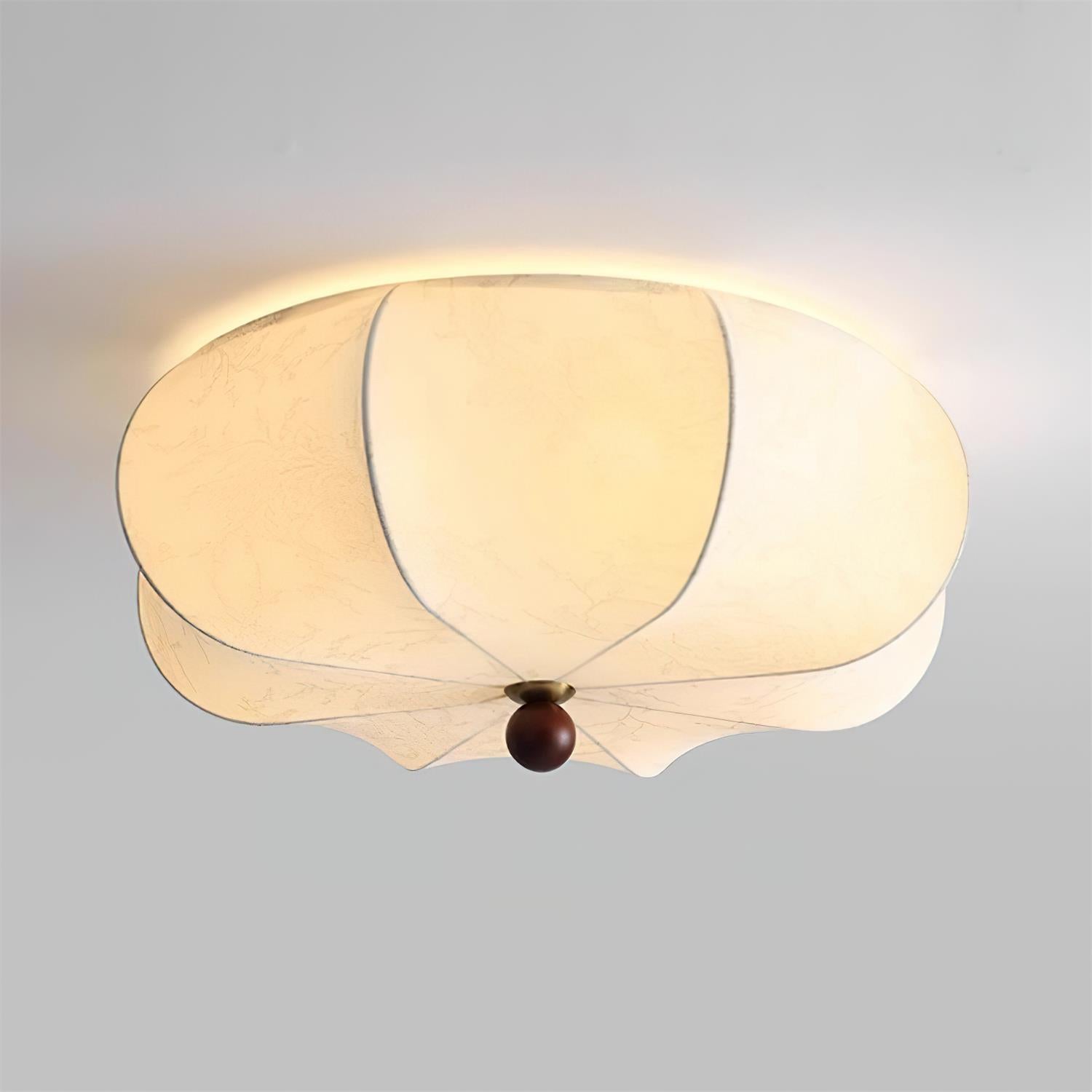 Cervula | Elegant Japandi Fabric Flush Mount Ceiling Light Fixture 7