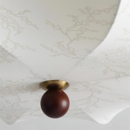 Cervula | Elegant Japandi Fabric Flush Mount Ceiling Light Fixture 8
