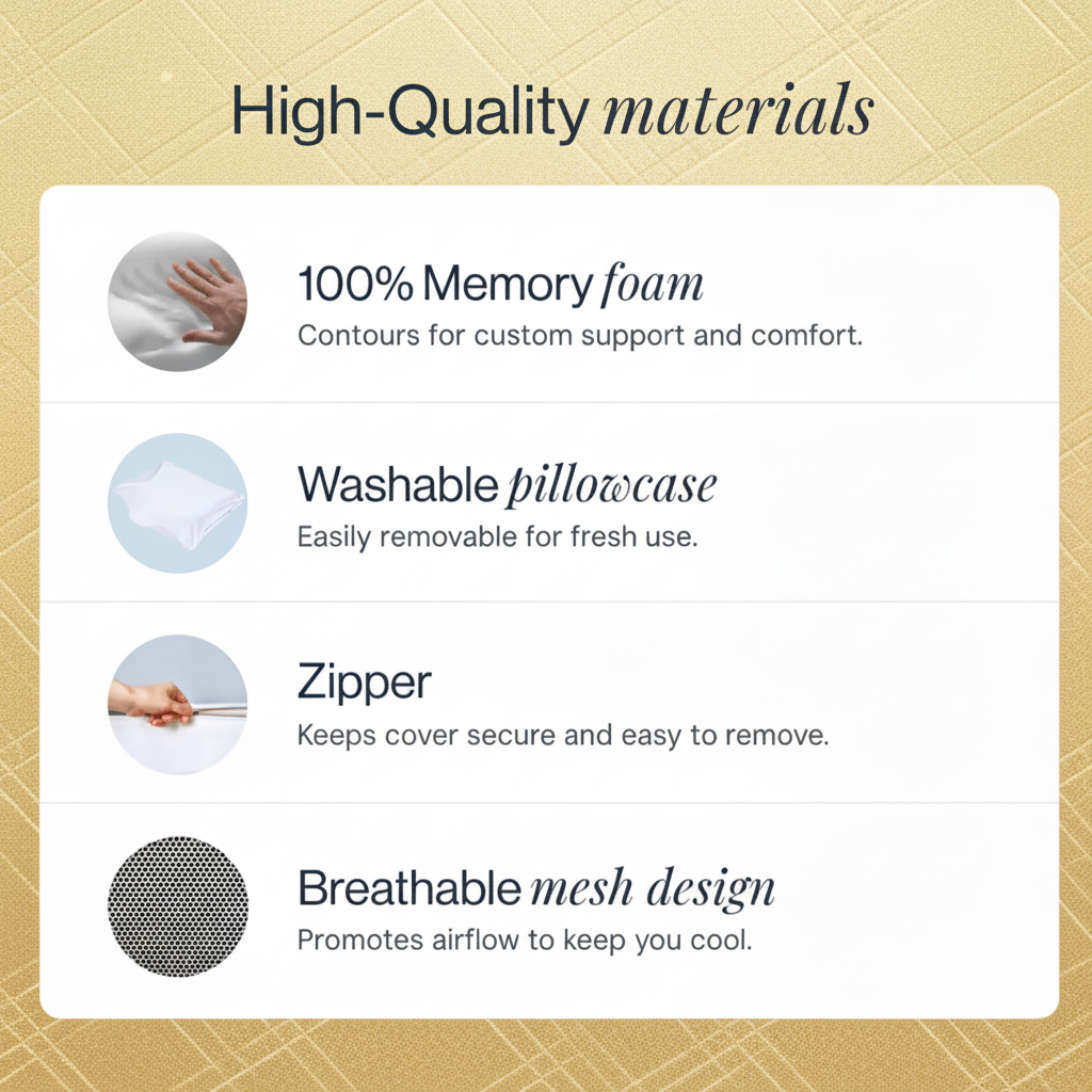 Contour Supportive Memory Foam Pillow