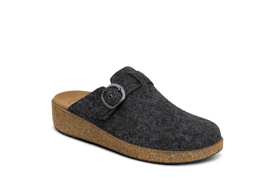 Cozy Wool Clogs for Women with Adjustable Buckle - Lusomart