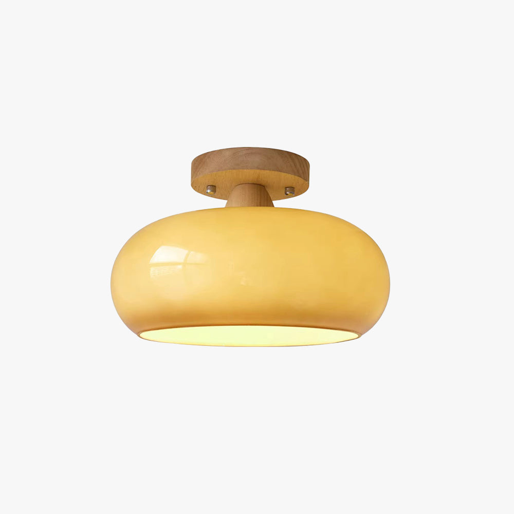 Rustic Wooden Ceiling Mount Light Fixture - Lusomart