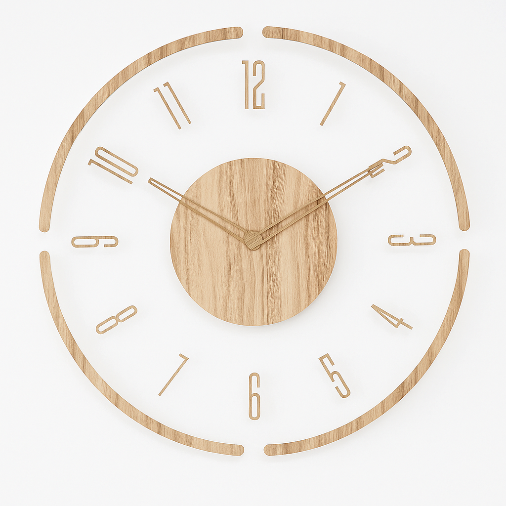 Simple Rustic Wood Wall Clock