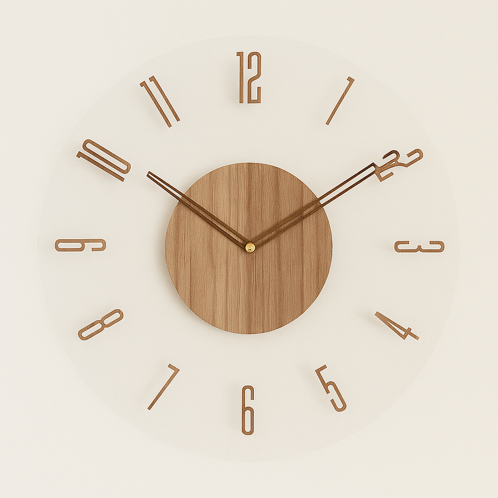 Simple Rustic Wood Wall Clock