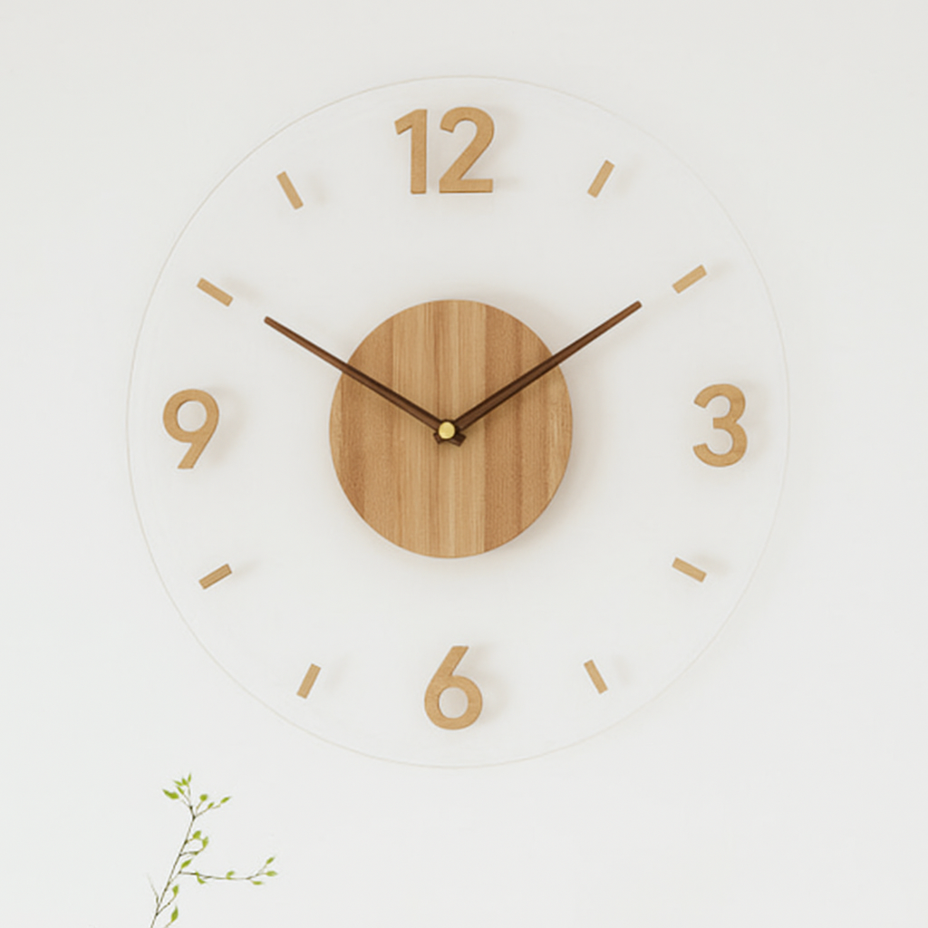 Simple Rustic Wood Wall Clock