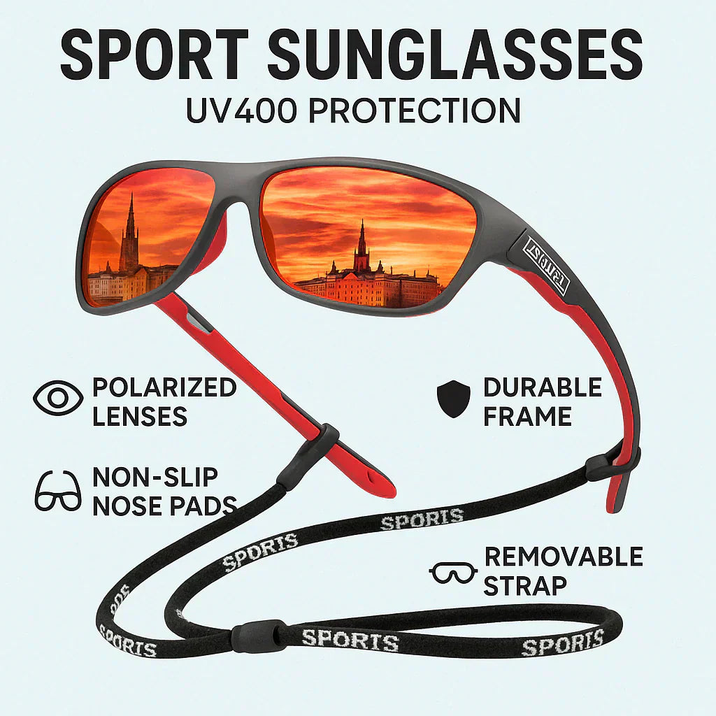 Men's Sport Wraparound Polarized Sunglasses