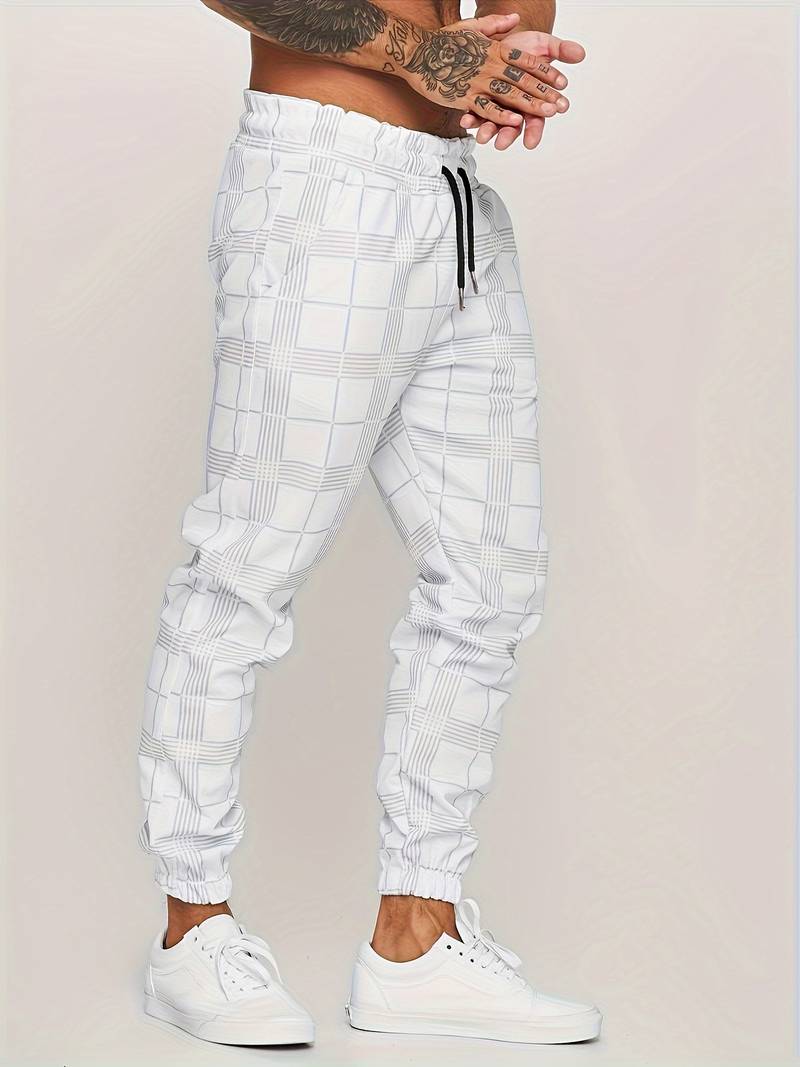 CheckMate | Stylish Modern Checked Jogging Pants for Men 6