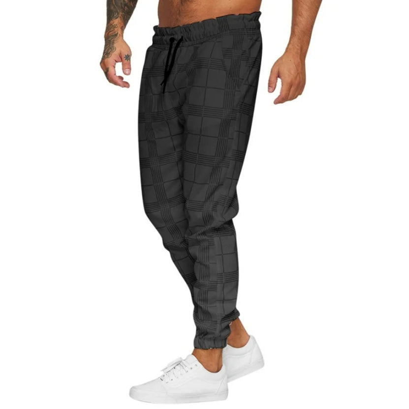 CheckMate | Stylish Modern Checked Jogging Pants for Men 8