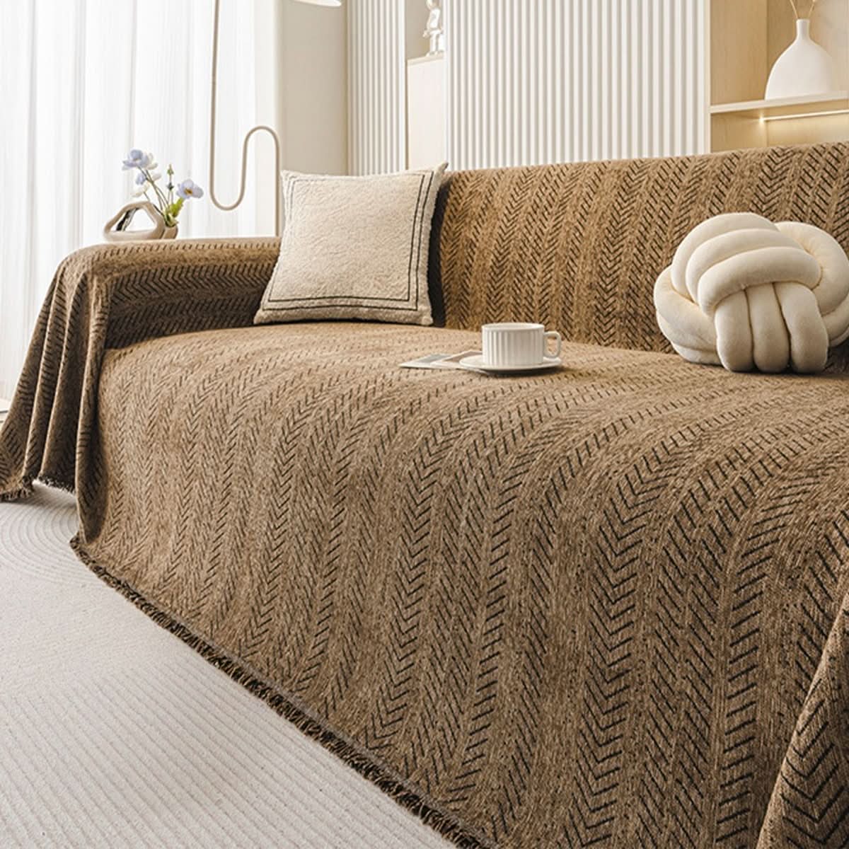 ChenilleGuard | Stylish Durable Scratch-Resistant Slipcover Sofa Protector 9