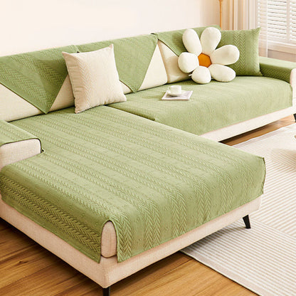 Soft Floral Print Slip Resistant Sofa Cover