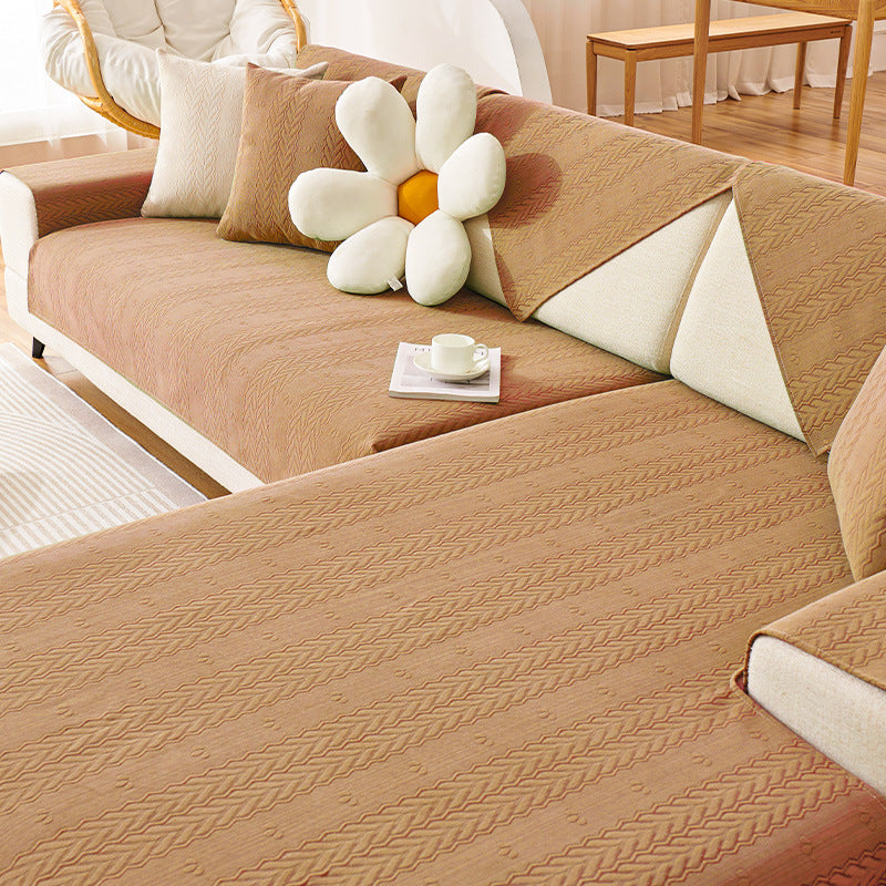 Soft Floral Print Slip Resistant Sofa Cover