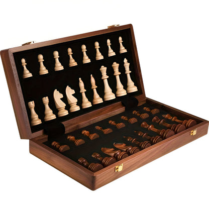 Traditional Wood Chess Board Set with Box