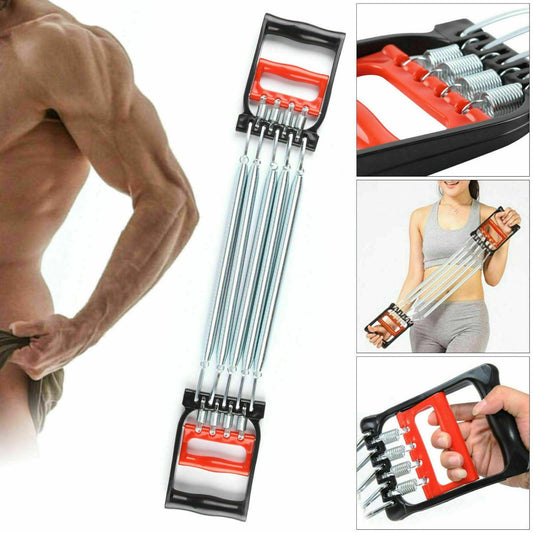 Strong Chest Builder | 5 Spring Upper Body Exerciser - Lusomart