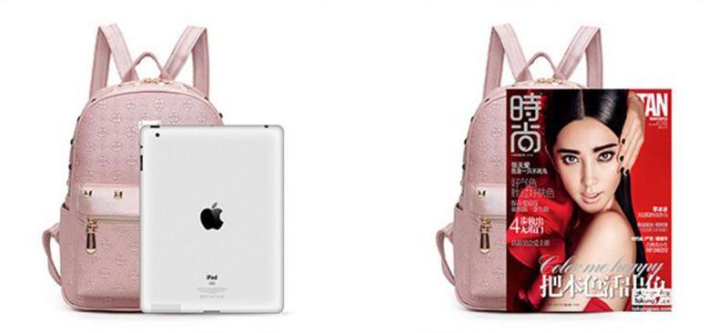 ChicAura | Stylish Elegant Leather Backpack for Women with Gold Accents 6