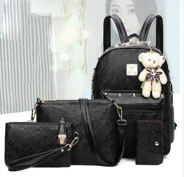 ChicAura | Stylish Elegant Leather Backpack for Women with Gold Accents 9