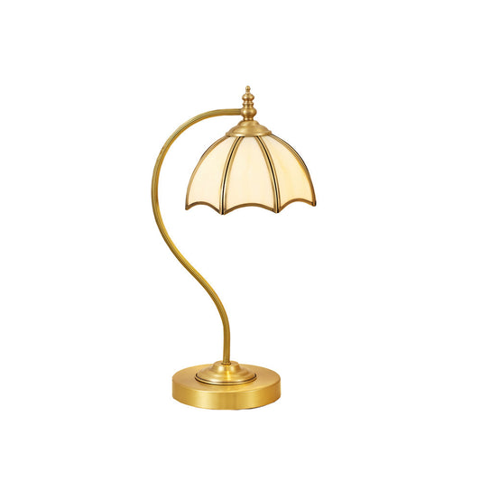 Elegant Glass Table Lamp with Metal Base - Lusomart