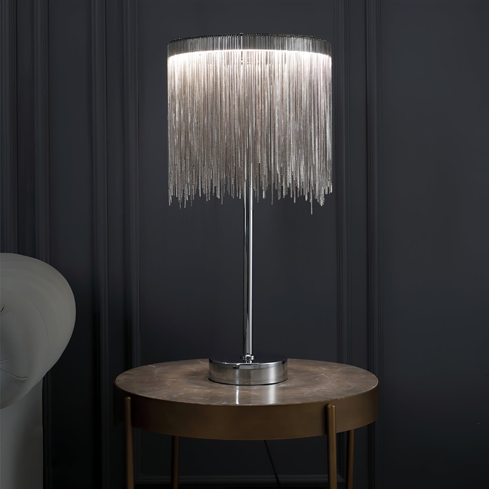 ChicGlow - Table Lamp with Sophisticated Tassel Details and Ambient Lighting 3