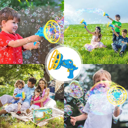 Children’s Bubble Machine Dino Design Automatic Plastic Blower for Outdoor Fun 4
