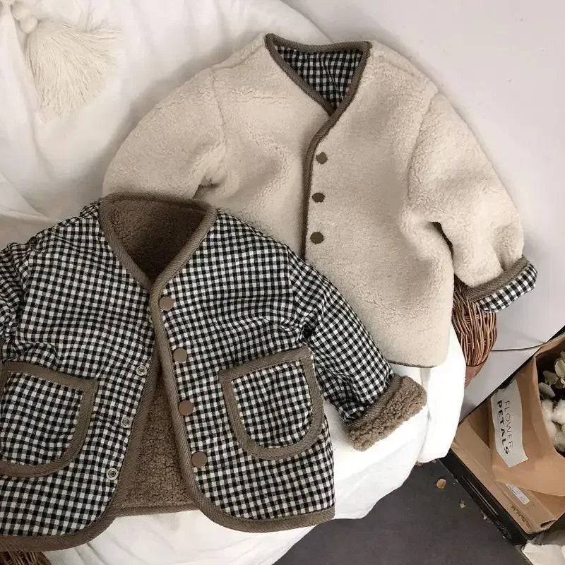 Kids Cozy Waterproof Reversible Winter Coat - Lusomart