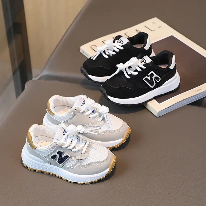 Kids Casual Sneakers Airy Mesh Trainers Non-Slip Laces - Lusomart