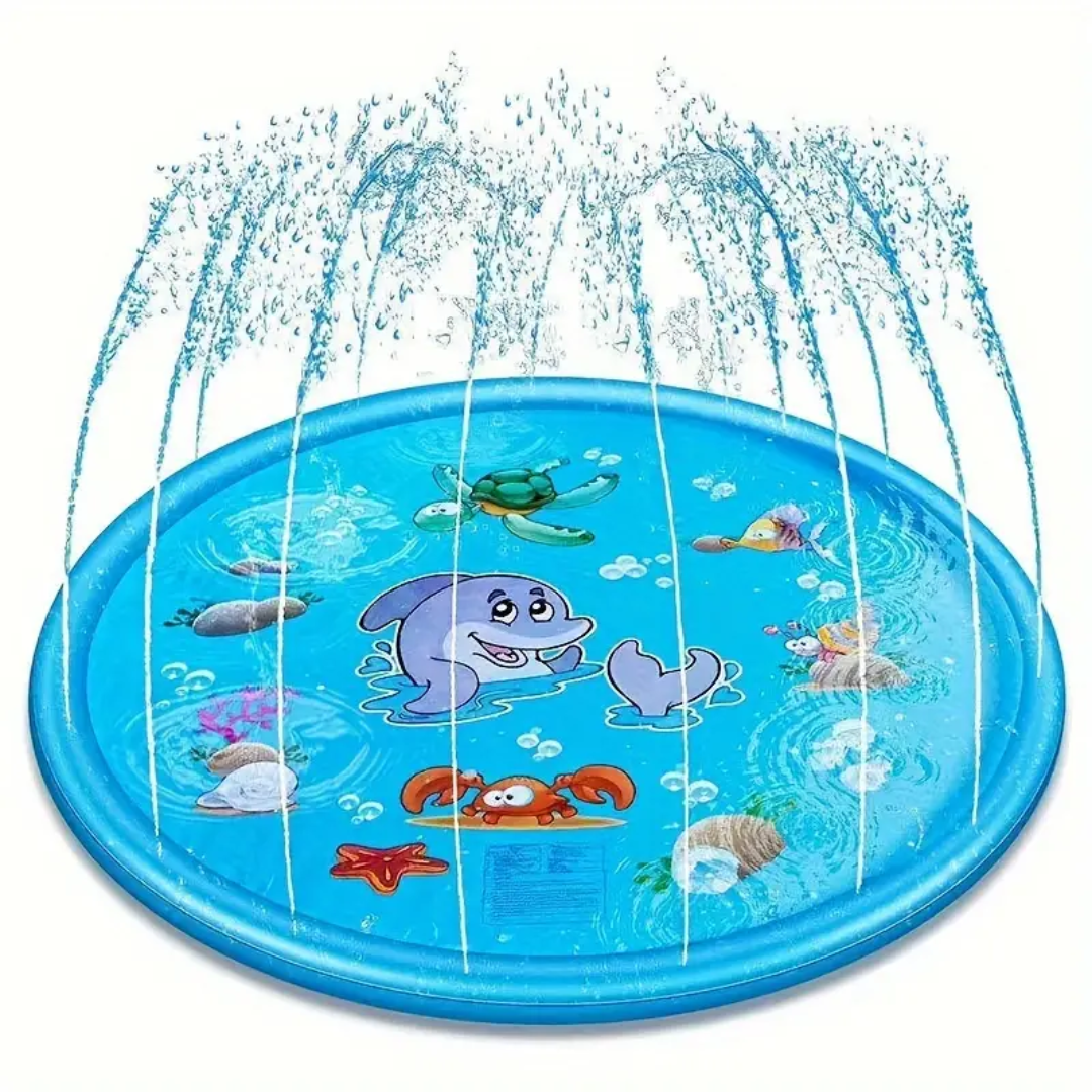 Large Childrens Splash Pad with Built-in Water Sprayers - Lusomart