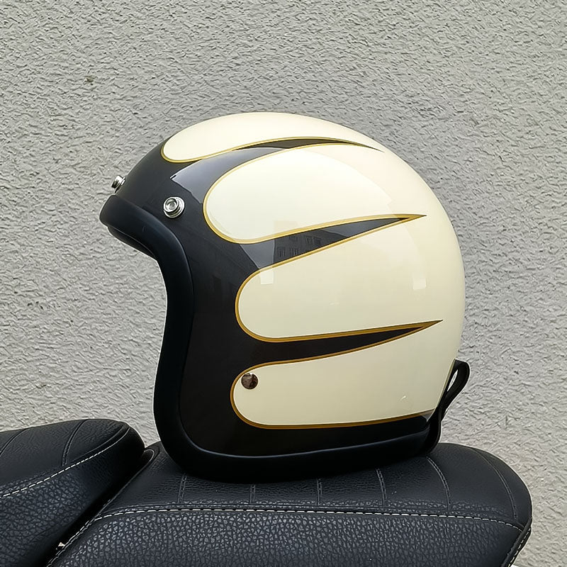 Classic Vintage Motorcycle Helmet DOT ECE Certified