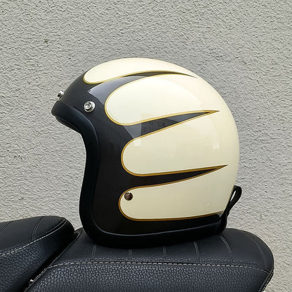 Classic Vintage Motorcycle Helmet DOT ECE Certified