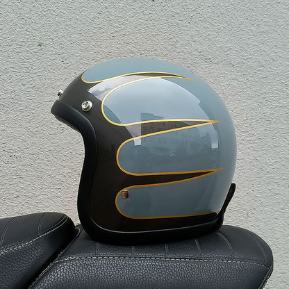 Classic Vintage Motorcycle Helmet DOT ECE Certified